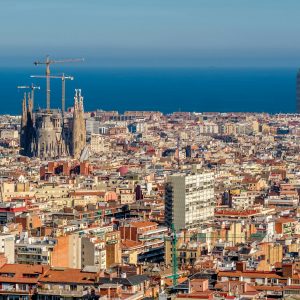 Barcelona cityscape overlook